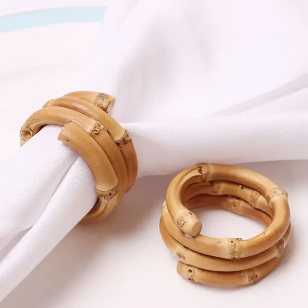 Bamboo Napkin Rings — Hand-Woven, Bulk