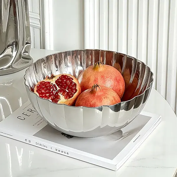Round Fruit Platter — Pedestal Serving Tray