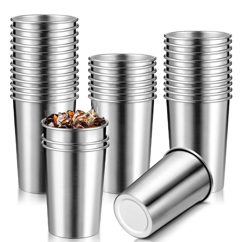 Stackable Beer Mugs — Stainless Pint Cups