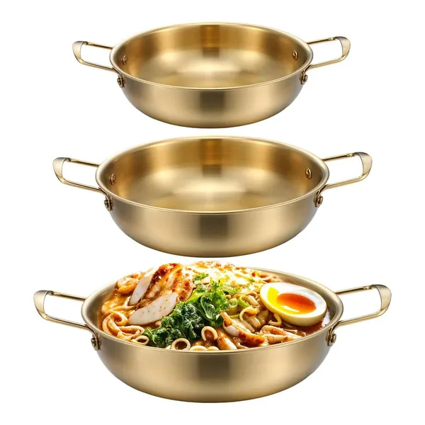 Gold Ramen Pot — Korean Noodle Cookware