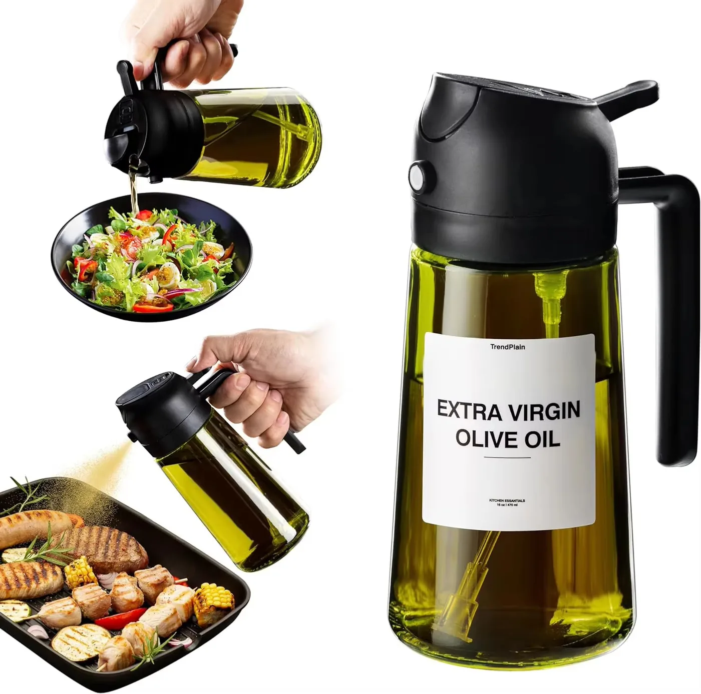 Olive Oil Sprayer & Dispenser — 16 oz
