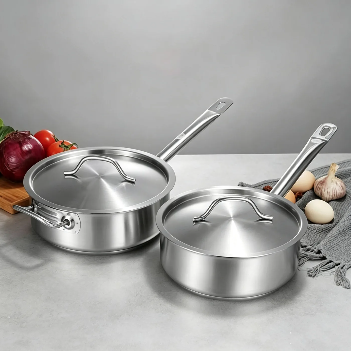 Stainless Saucepan & Soup Pot Set