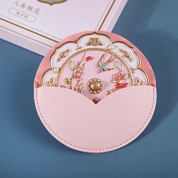 PU Leather Mirror Pouches — Compact Bulk